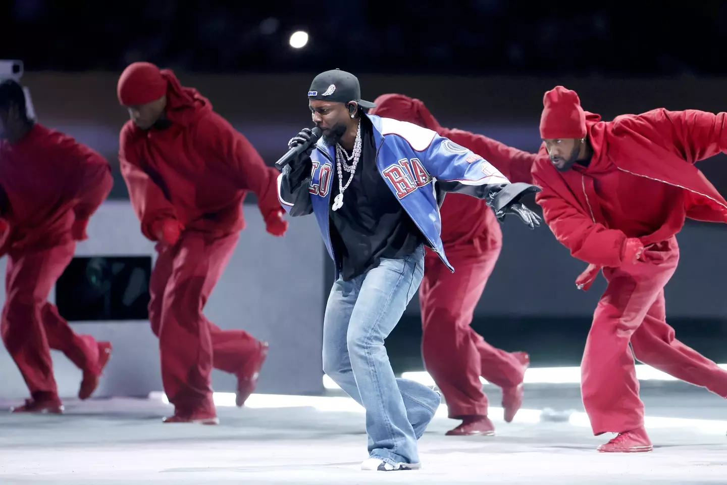 Kendrick Lamar performing at the 2025 Super Bowl (Jamie Squire/Getty Images)