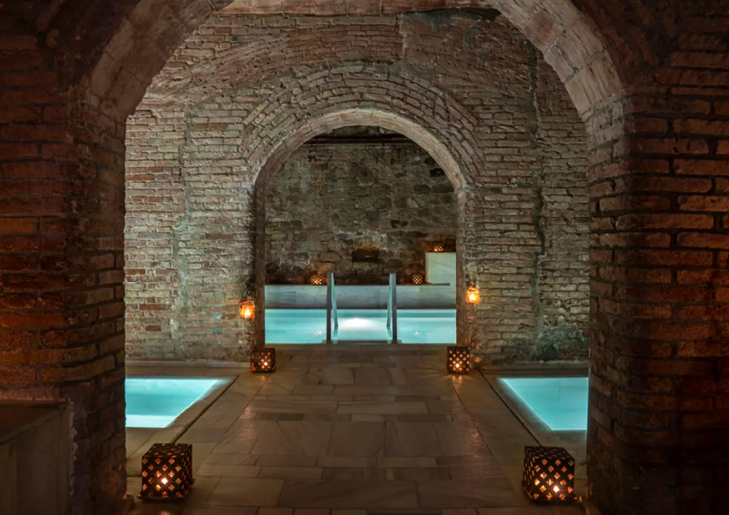 The Roman inspired baths are located underneath Covent Garden in London (
