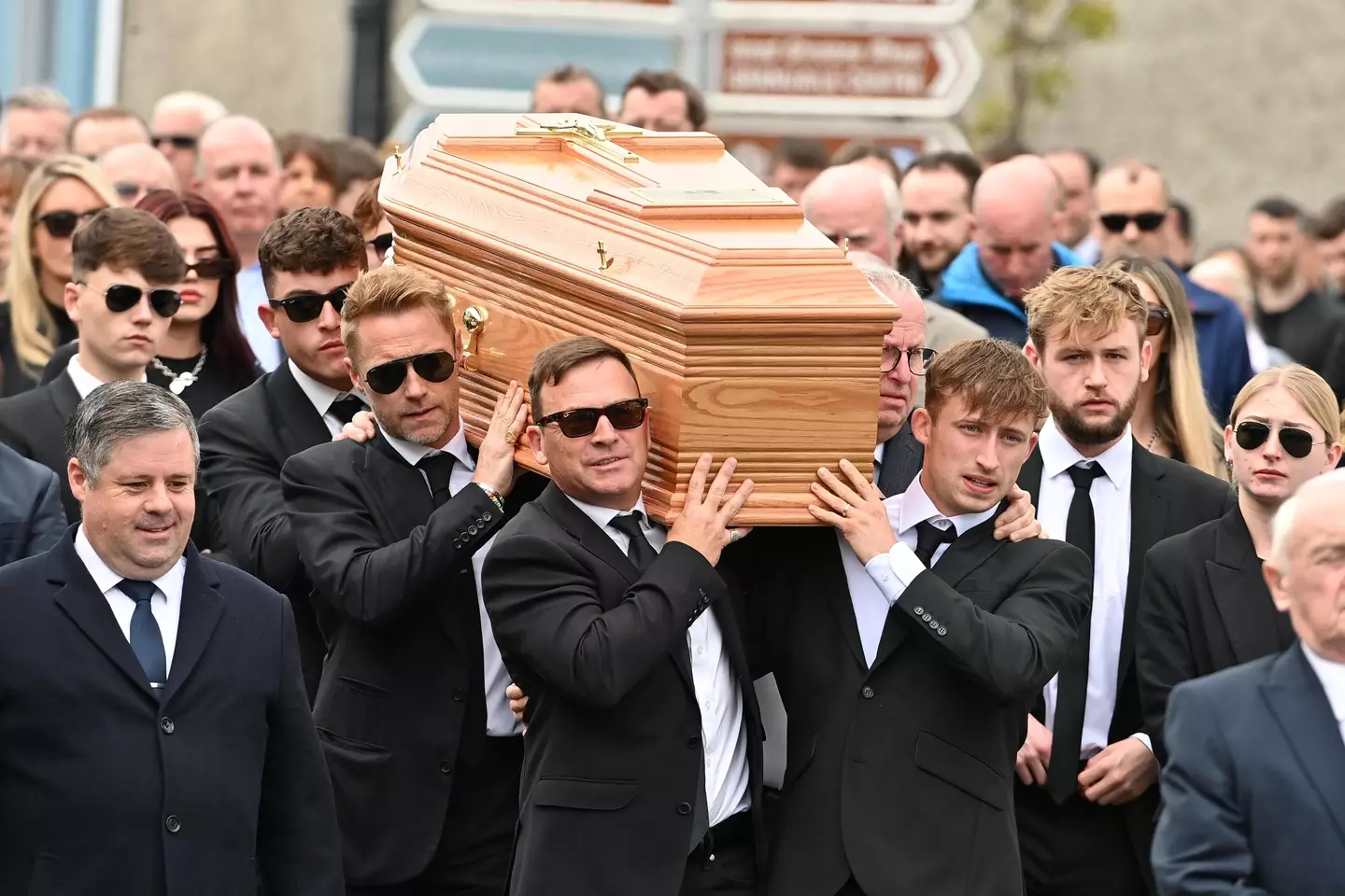 Ronan Keating spoke at his brother's funeral in Ireland.
