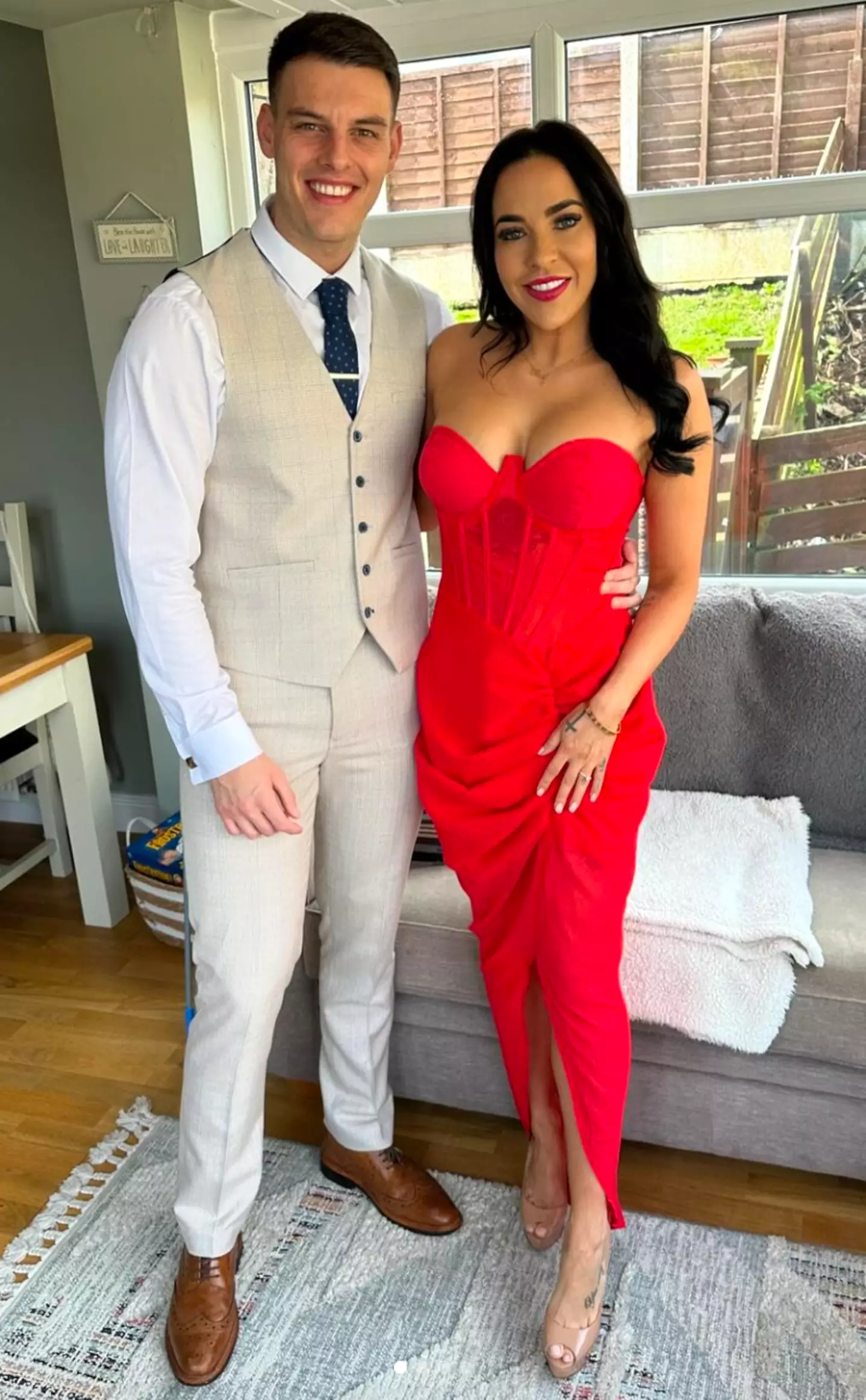 Stephanie Davis was rushed to hospital after suffering with a chesty cough for three weeks. (Instagram/@stephaniedavis88)