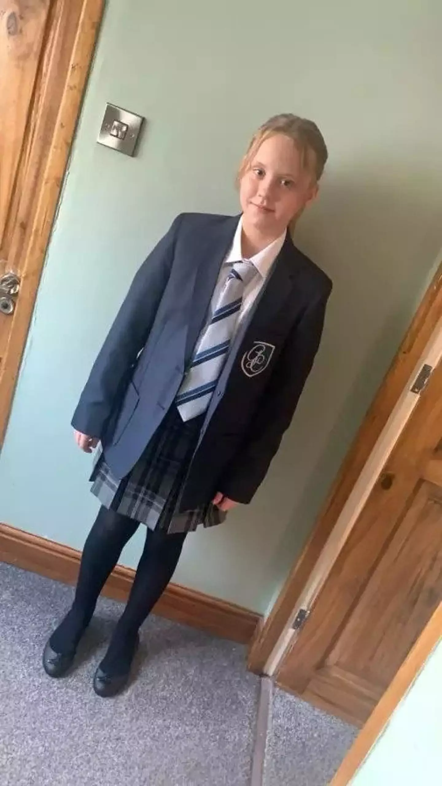 11-year-old Layla Thomson was sent home from her first day of secondary school.