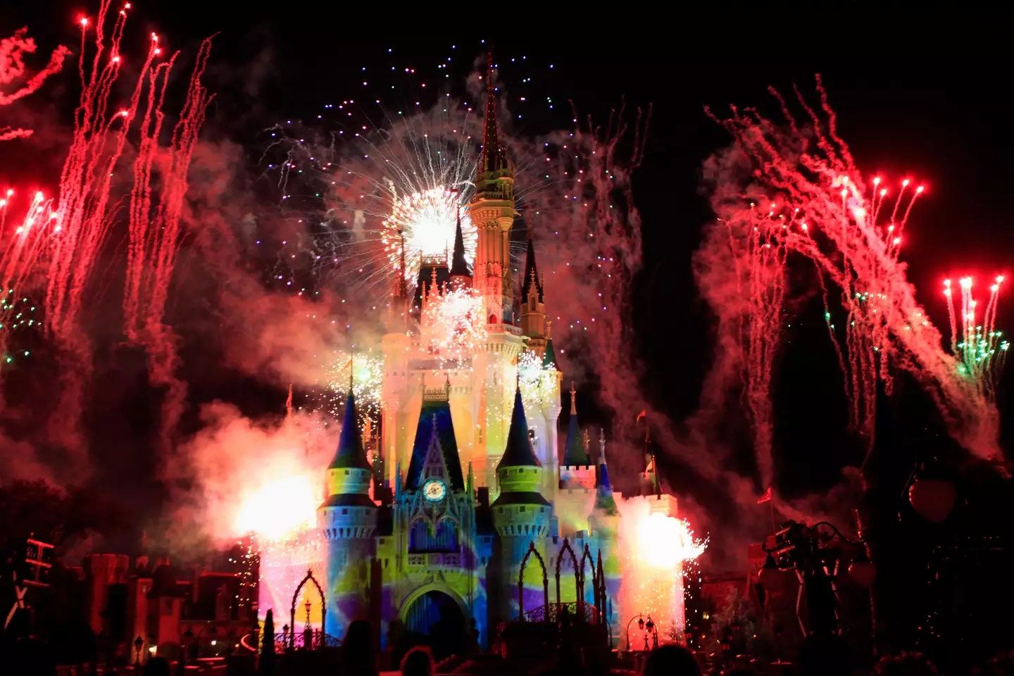 The couple waited for two hours to see the fireworks.