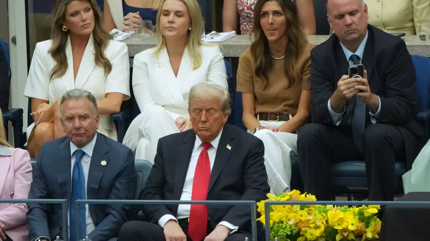 Trump fuels outrage after he is caught 'sleeping' at US Open after making thousands of fans miss match
