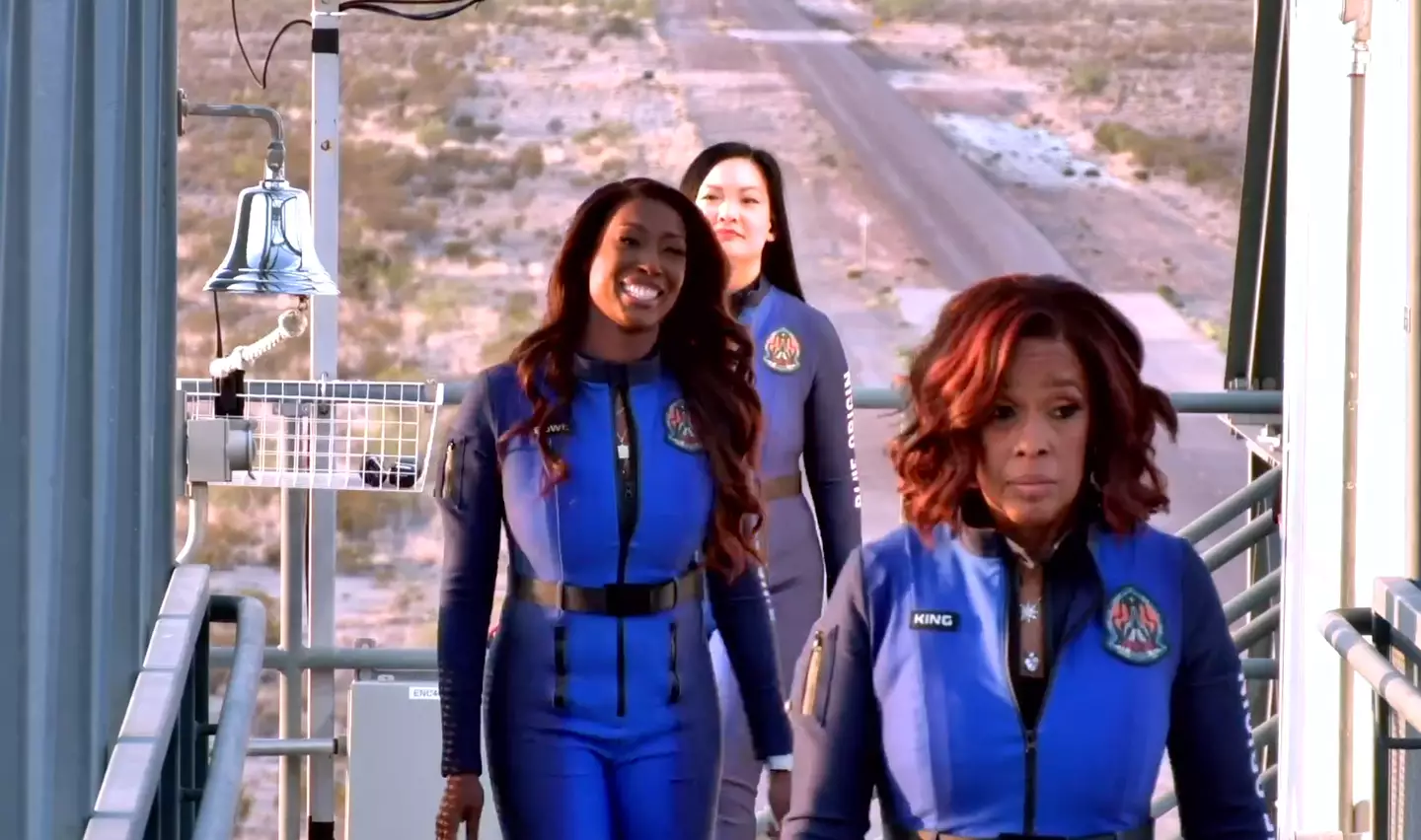 King's reaction quickly became meme material on social media (Blue Origin)