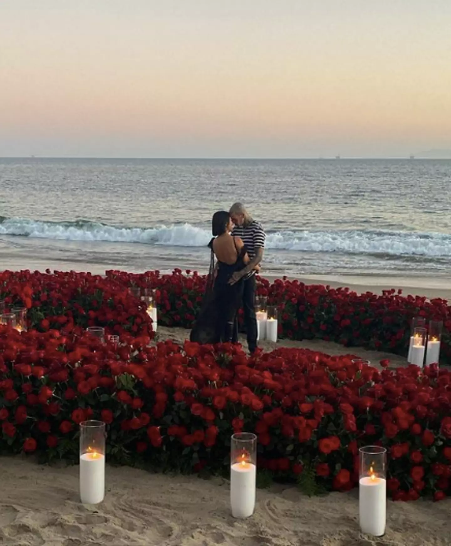 Kourtney shared images of the proposal (