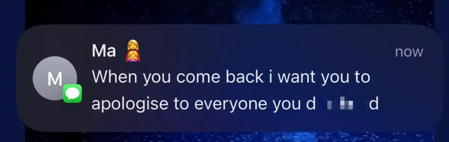 One women felt the wrath of her mother for her Christmas Eve film pick.