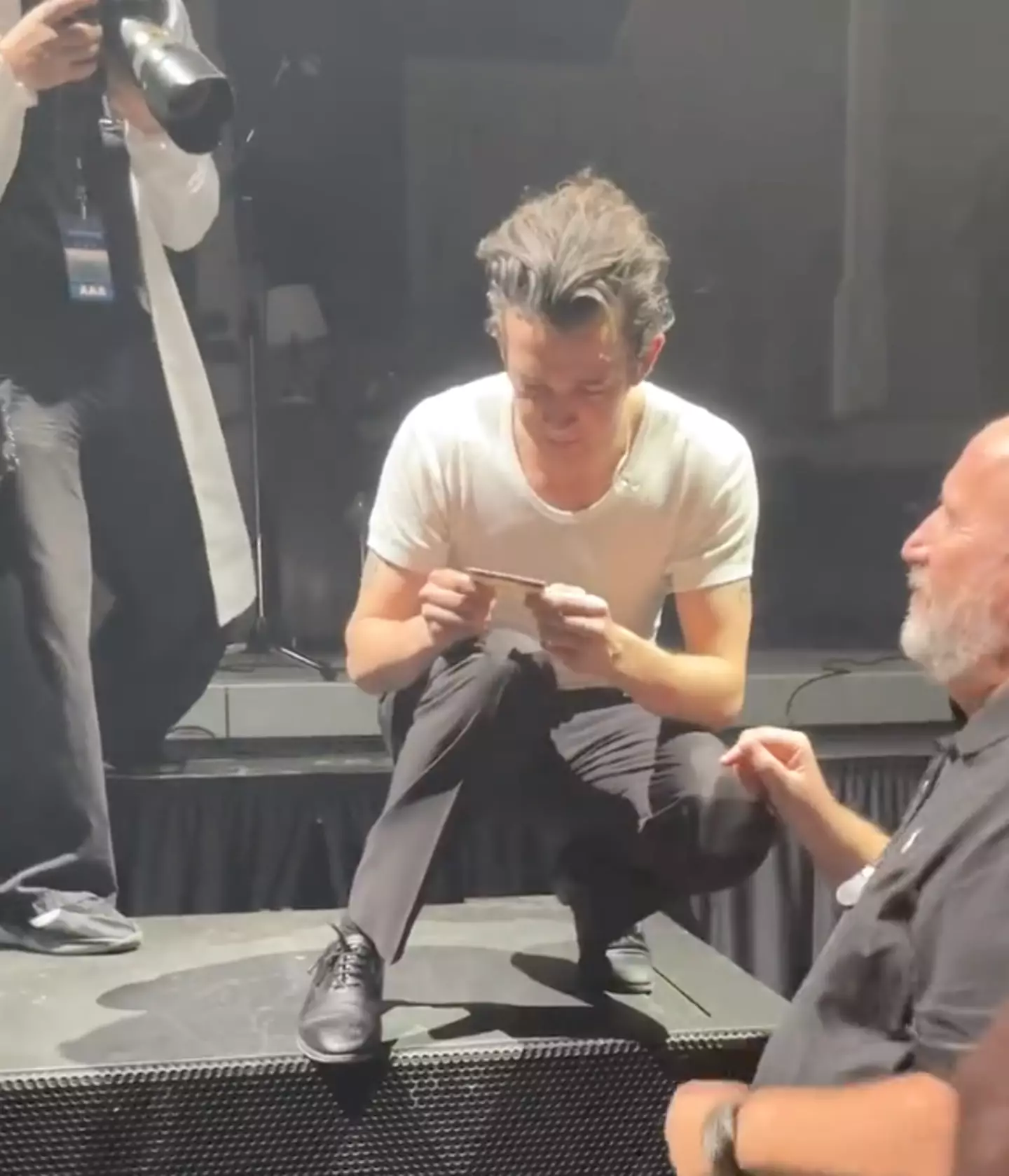 Matt Healy checked the fan's identification and age before kissing her.