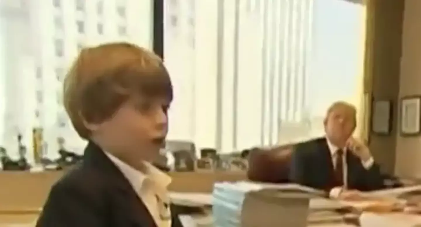 Barron Trump was just four years old in the clip. (CNN)