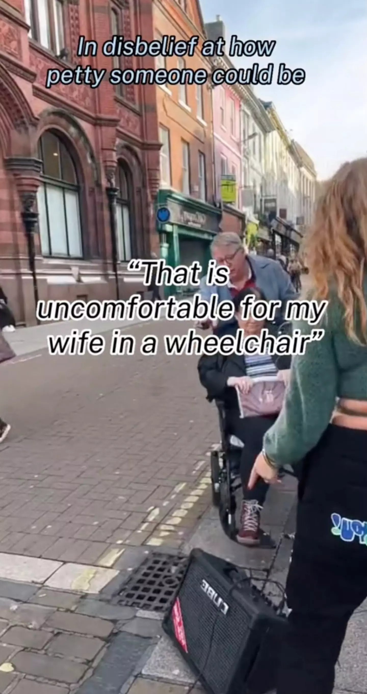 Mia refused to move her equipment out of the way.