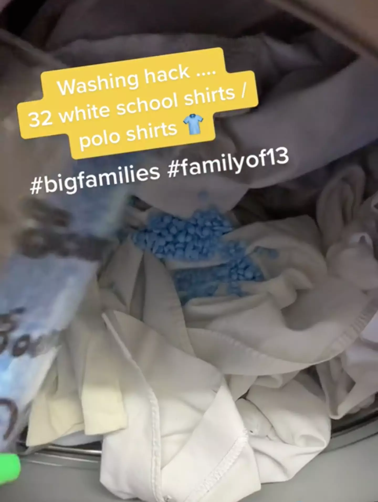 Joanne revealed her hack for washing school shirts.