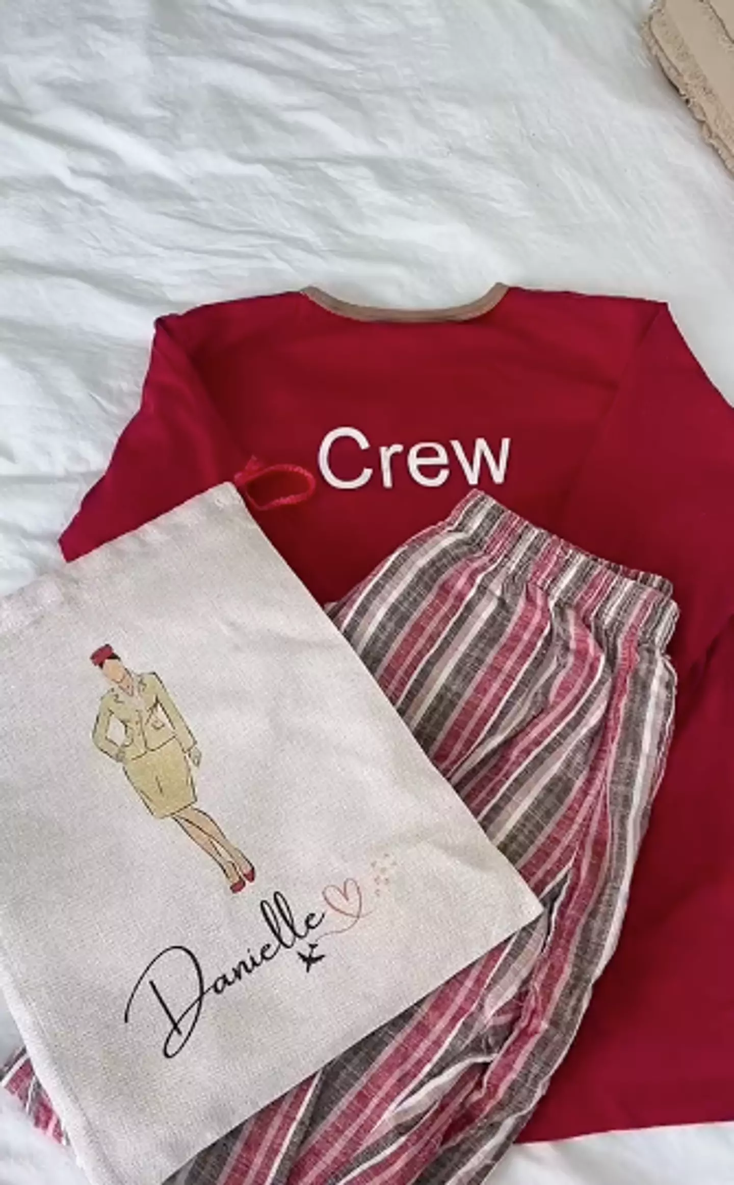 Danielle's crew pyjamas.