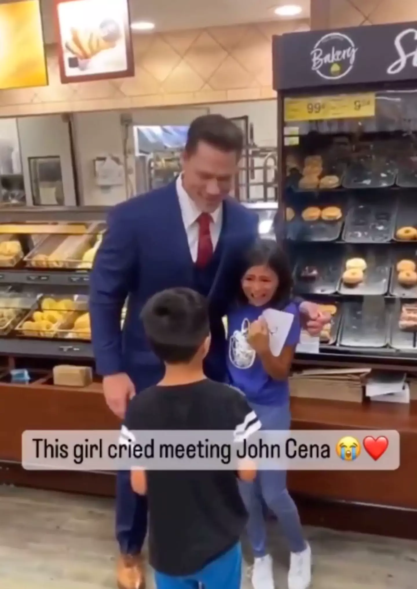 The young John Cena fan said meeting him was a 'dream'.