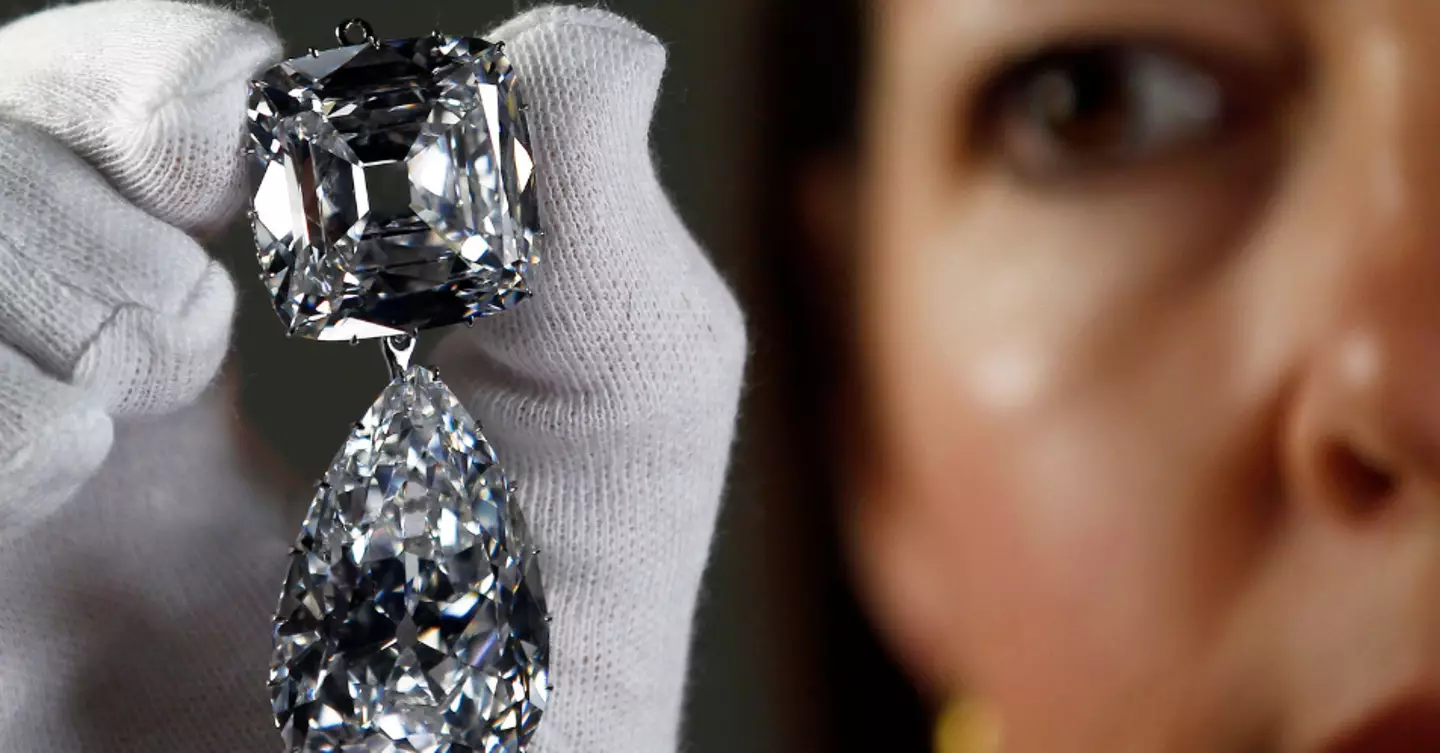 The diamond brooch is worth a whopping £50 million.