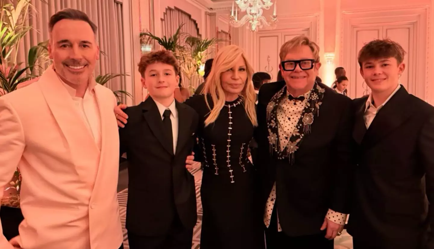 Fans couldn't help but marvel over how 'grown up' Sir Elton's sons looked (Instagram/@davidfurnish)