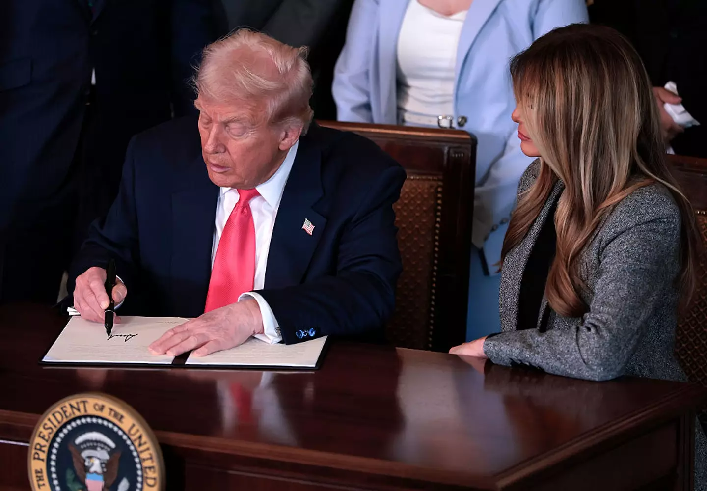 Donald Trump is under fire online for his latest executive order (Heather Diehl/Getty Images)