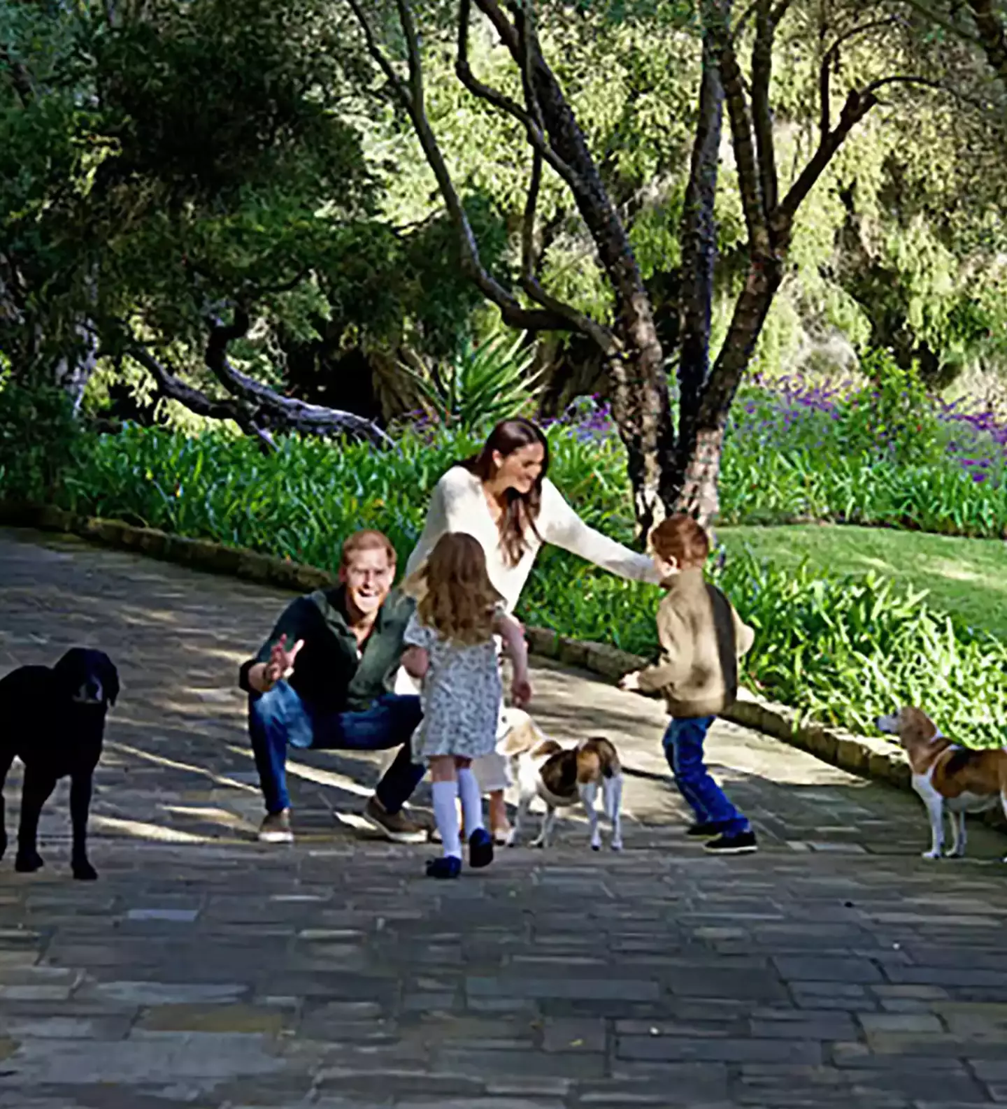The Christmas card features six photos of the Duke and Duchess of Sussex (Archewell Foundation)