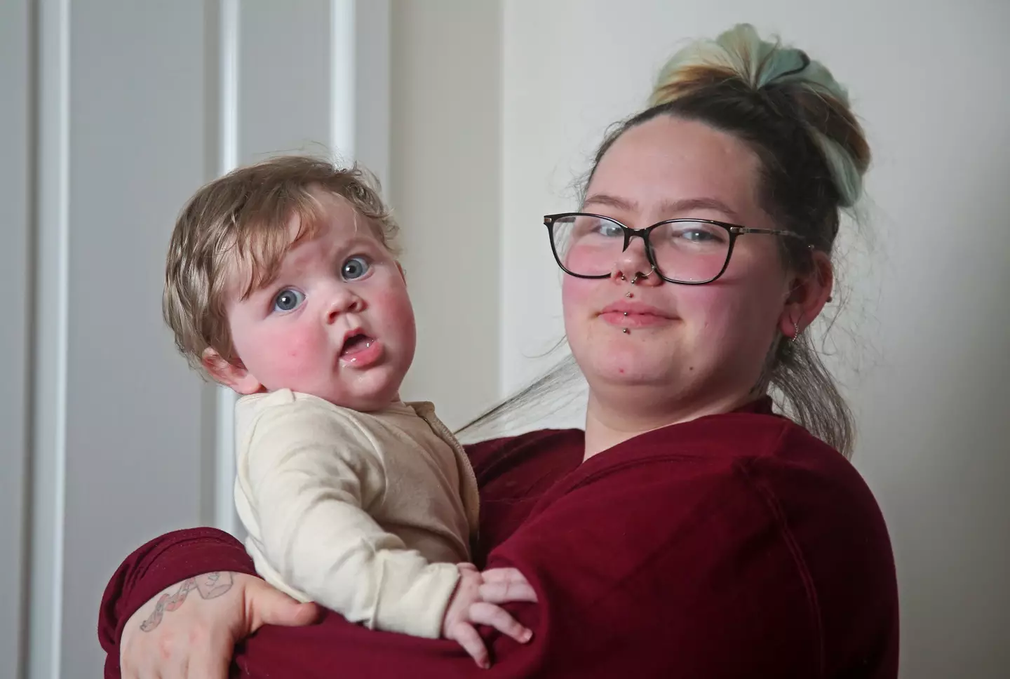 Ruby Eden with son Teddie.