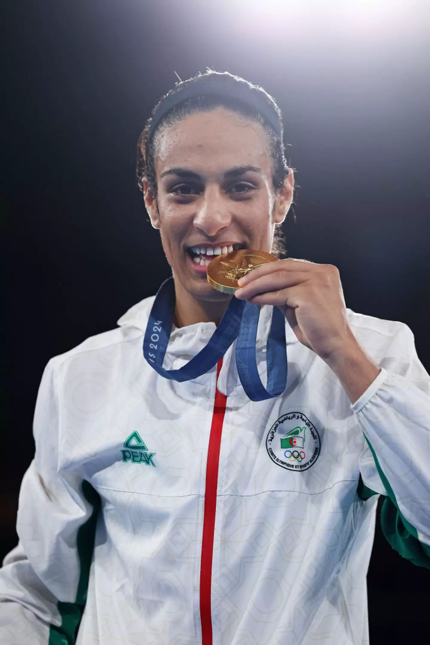 Khelif won a gold medal in the women's welterweight division during the 2024 Paris Games. (Richard Pelham / Stringer / Getty Images)