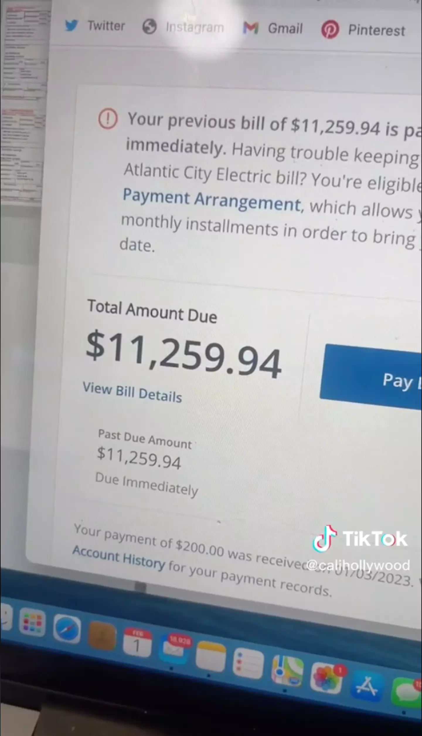 CJ revealed her huge electric bill on TikTok.