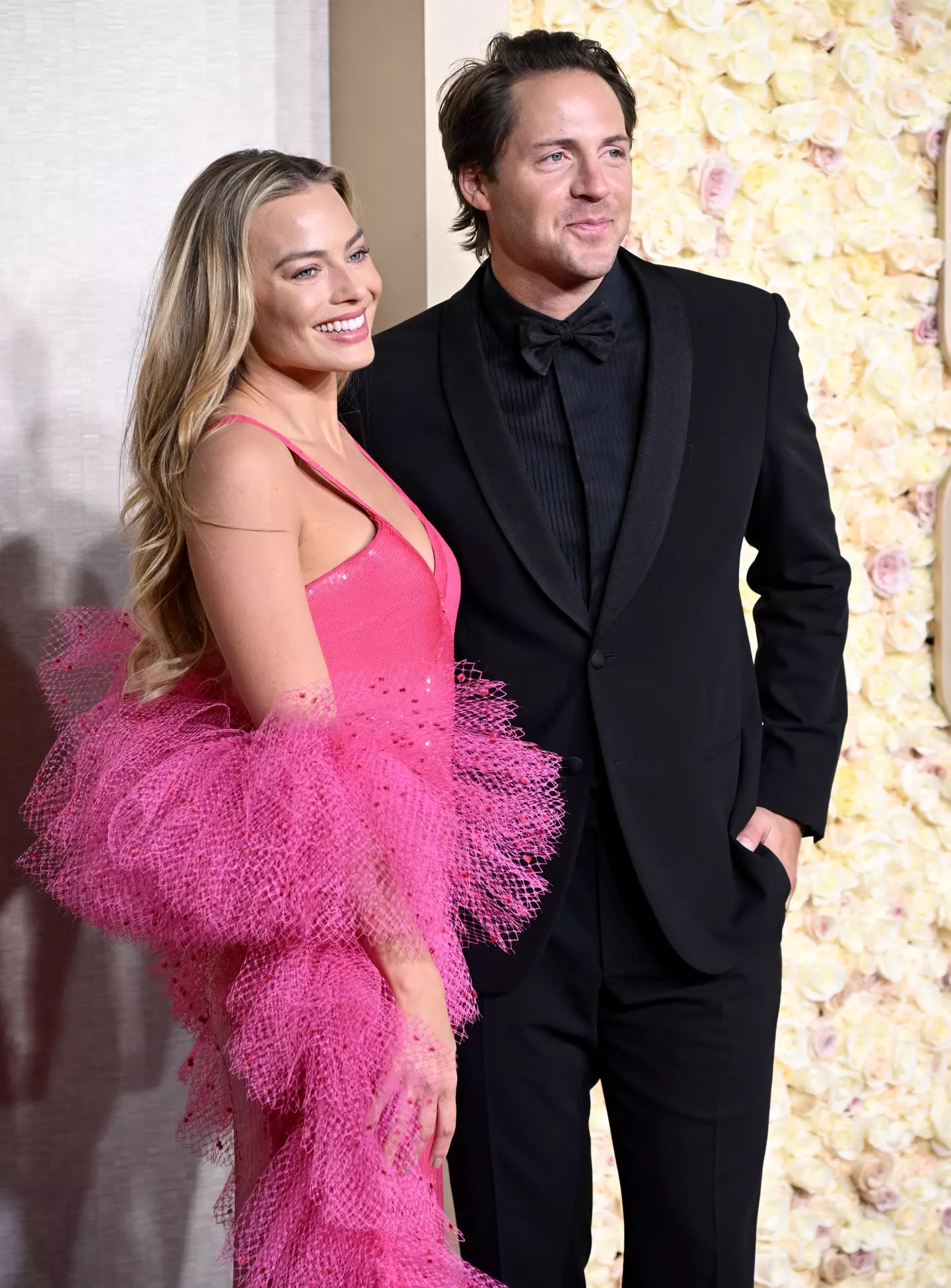 Robbie with her husband Tom Ackerley earlier this month at the Golden Globes.