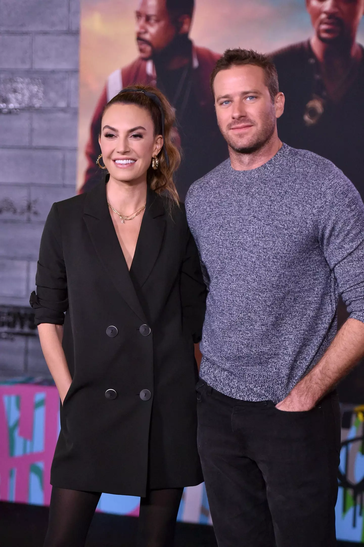 Elizabeth Chambers and Armie Hammer in January 2020.