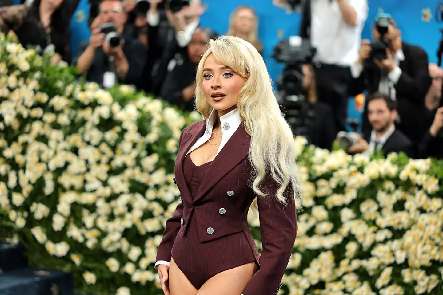 Sabrina spoke about the look and why she opted to go pantless (Dia Dipasupil/Getty Images)