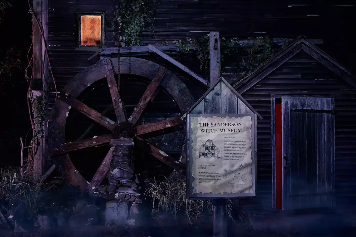 Will you enter the cottage by window or water wheel?