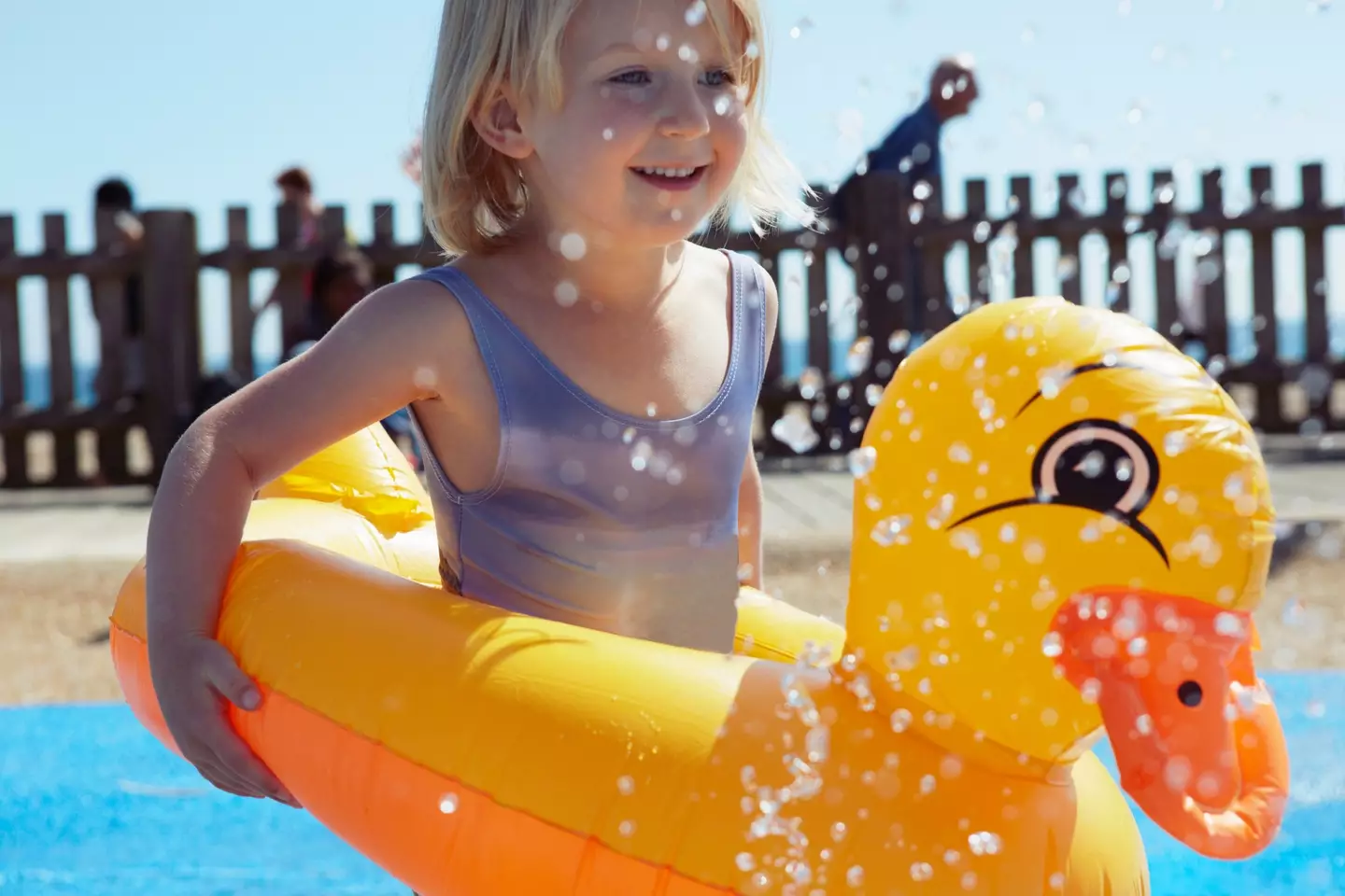Blue swimsuits can be dangerous for children. (Emma Kim/Getty Images)