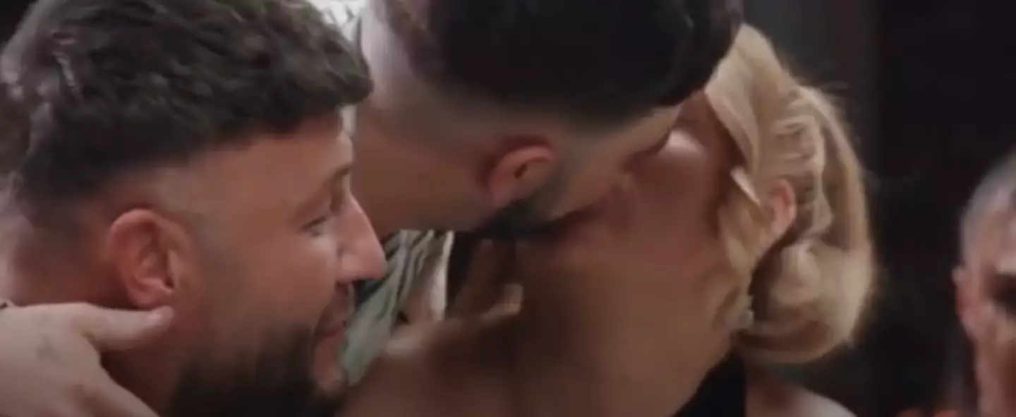 Kieran kissed Polly in front of his wife Kristina at a dinner party (Channel 4)