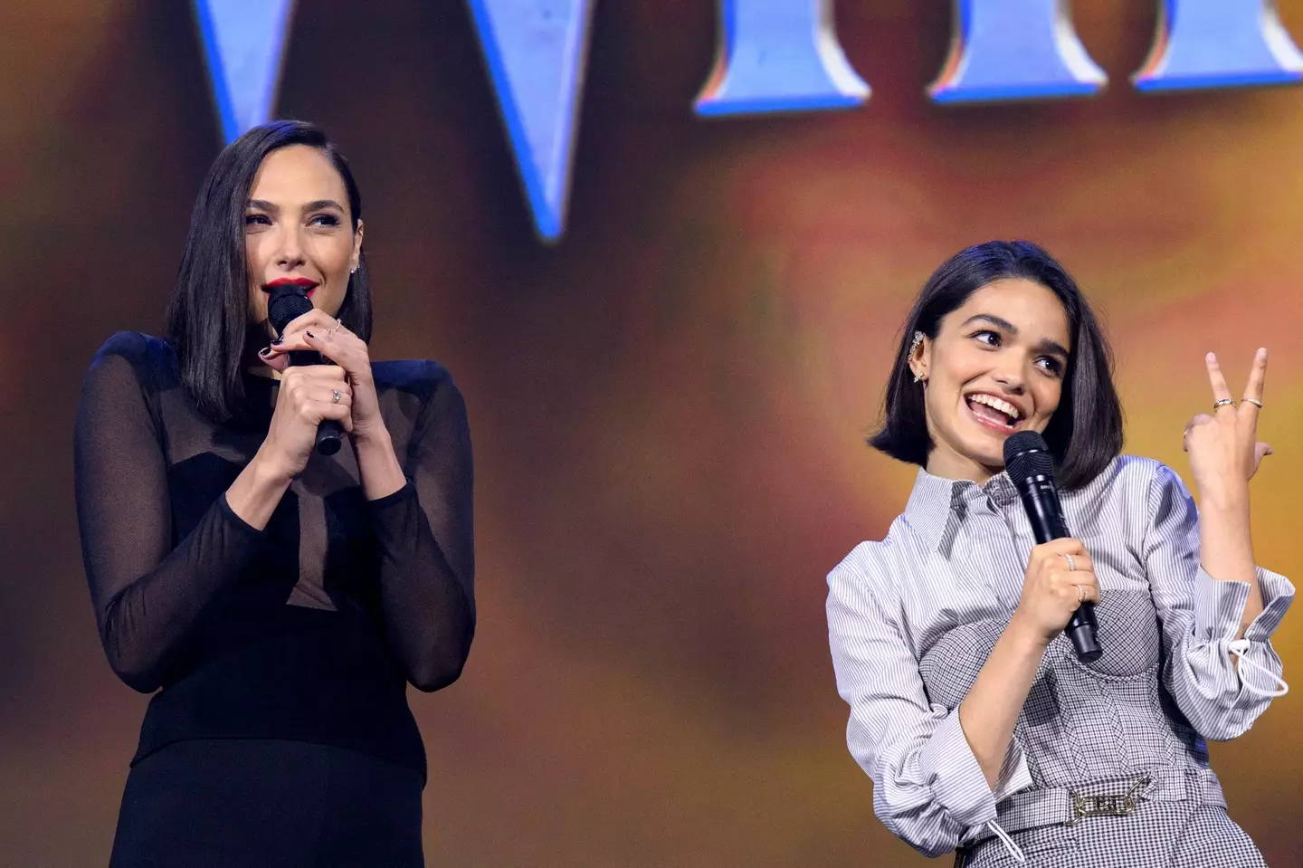 Rachel Zegler, pictured alongside her Snow White co-star Gal Gadot, was slammed for her comments (The Walt Disney Company via Getty Images)