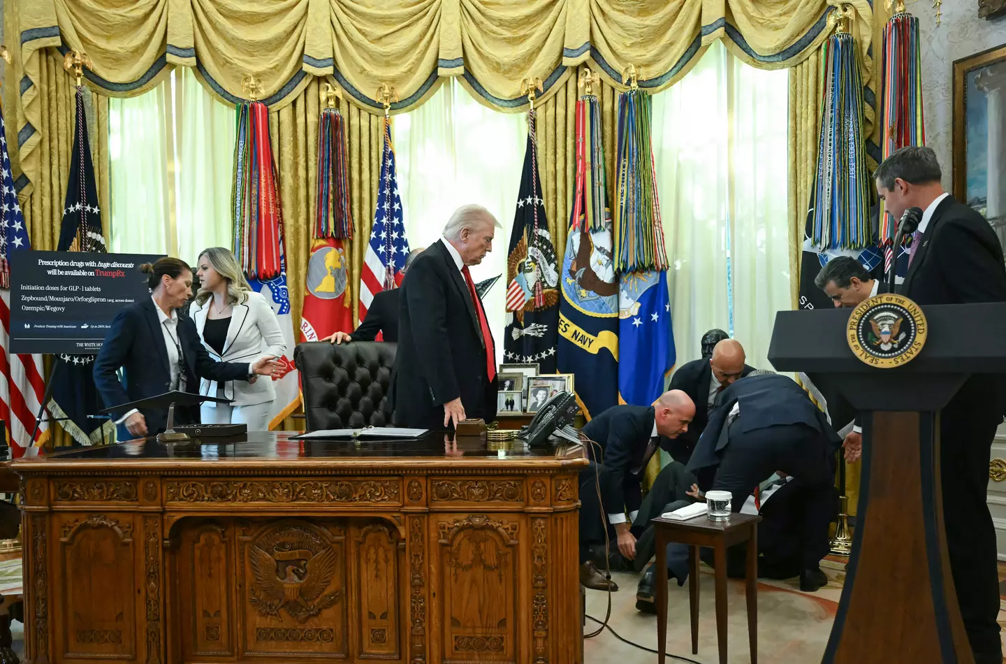 Trump came under fire for his response (ANDREW CABALLERO-REYNOLDS/AFP via Getty Images)