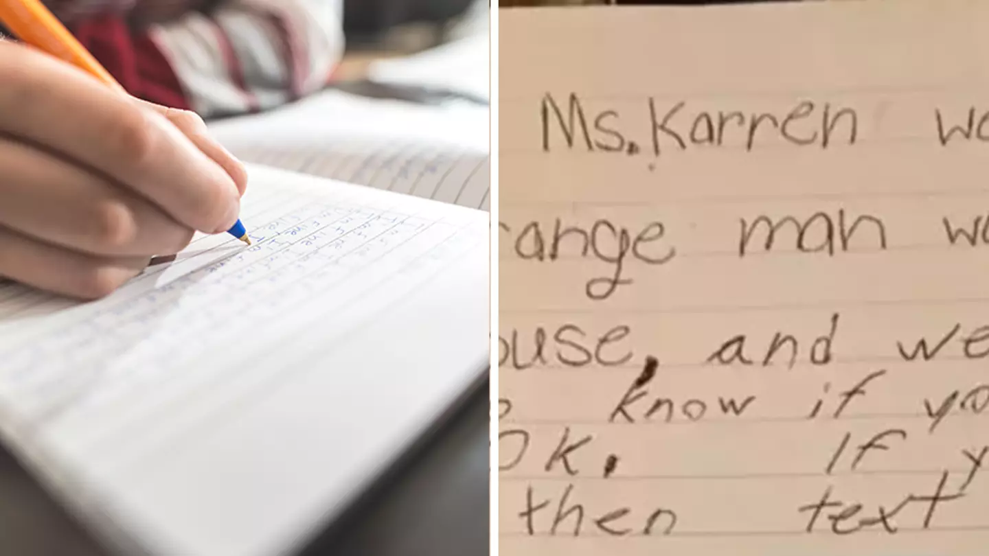 Kids praised for writing note warning neighbourhood mum about ‘strange man'