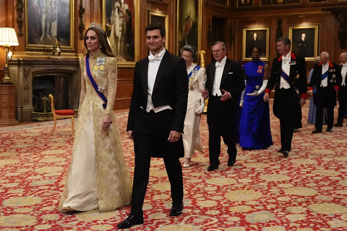 Kate Middleton entered alongside Michael Boulos, the husband of Trump's daughter Tiffany (Aaron Chown-WPA Pool/Getty Images)