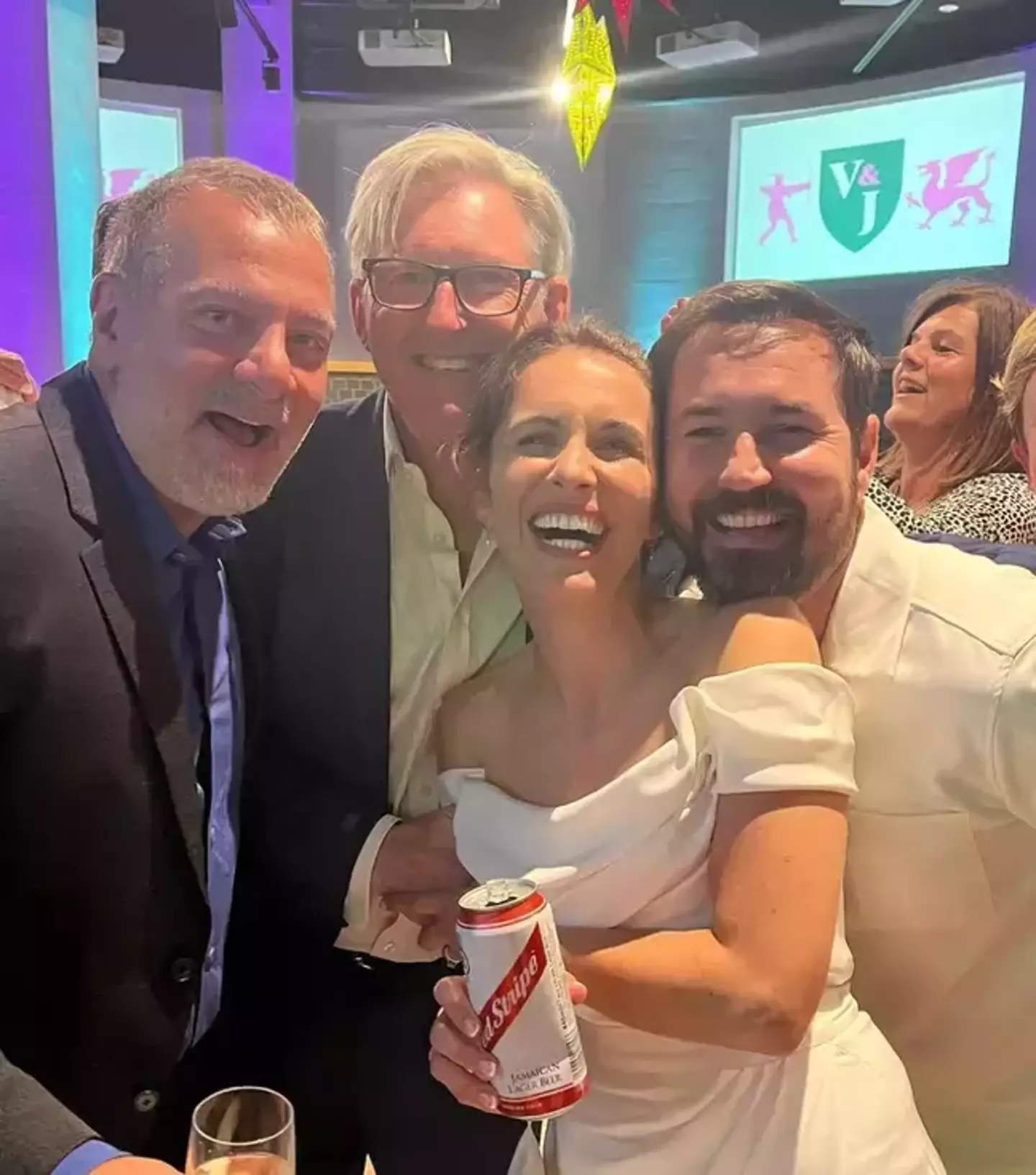Line of Duty trio Vicky McClure, Adrian Dunbar and Martin Compston all shared a wholesome reunion to celebrate their co-star getting married.