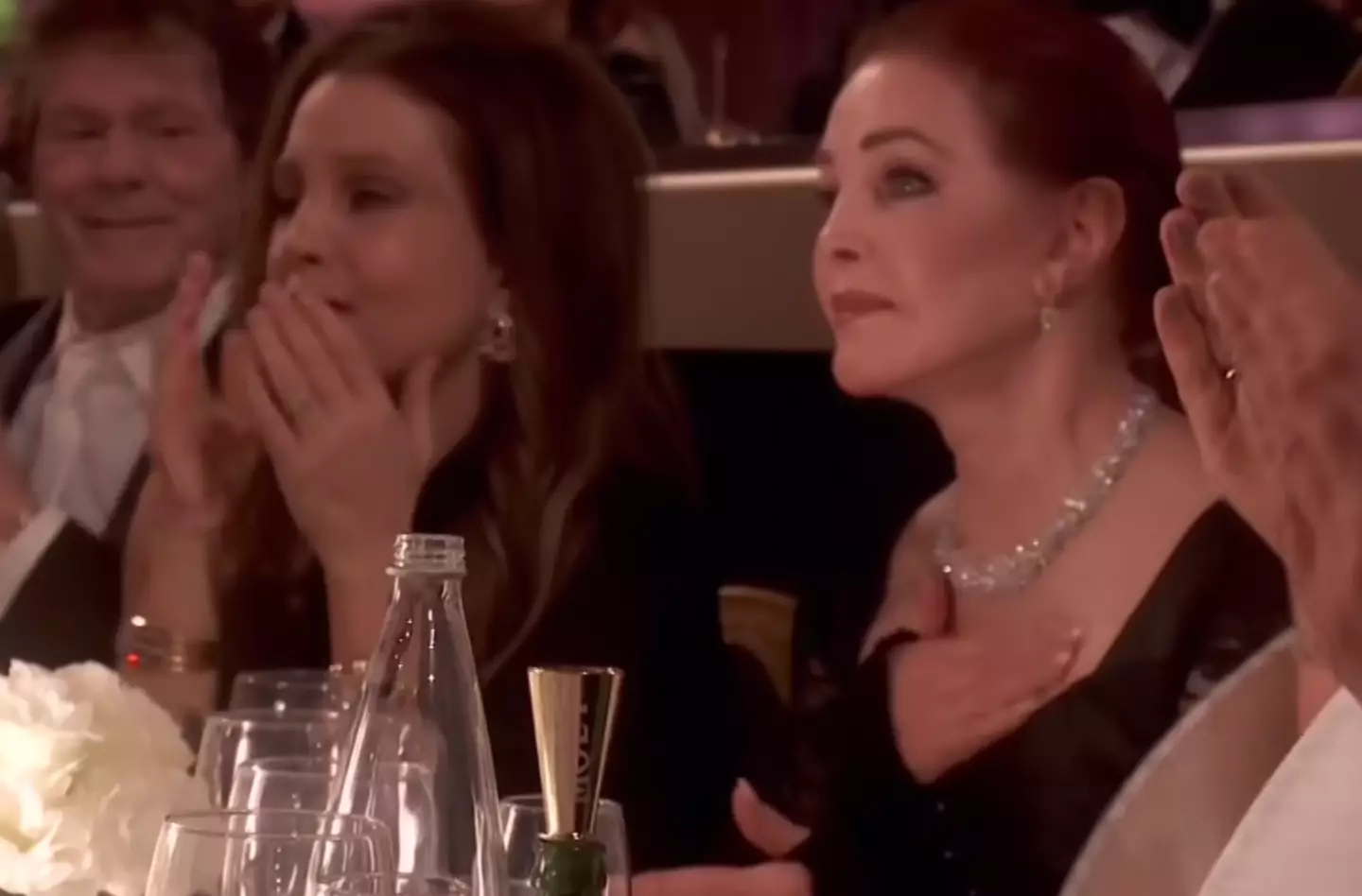 Lisa Marie and Priscilla looked touched by Butler's comments.