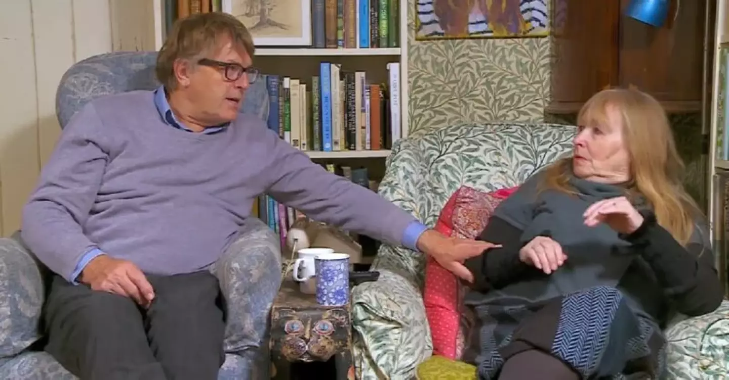 Mary told Giles to 'shut up' during their Gogglebox segment.