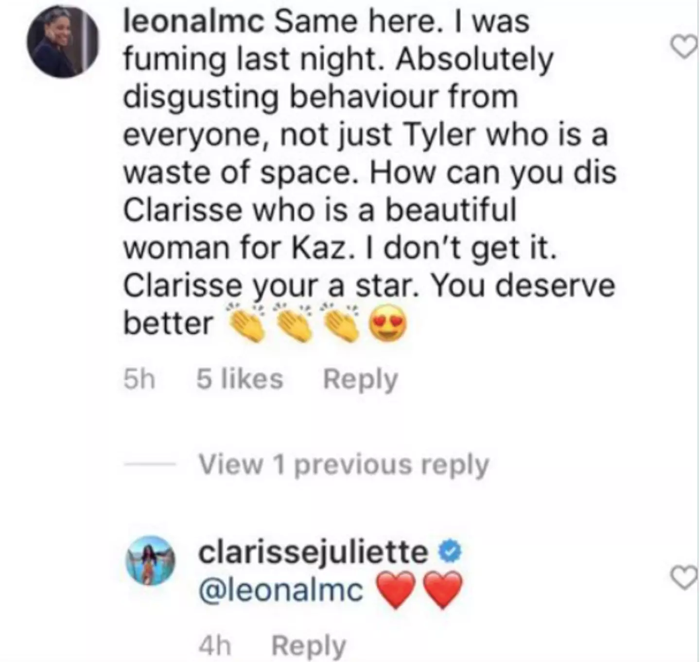 Clarisse's Insta likes have raised a few eyebrows (