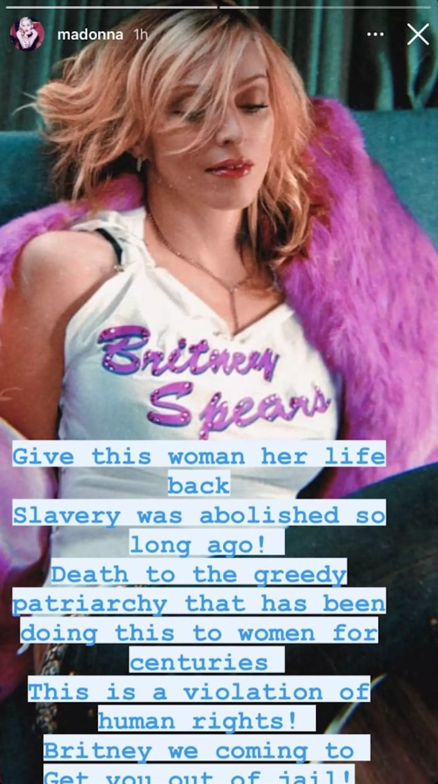 Madonna supported #FreeBritney.
