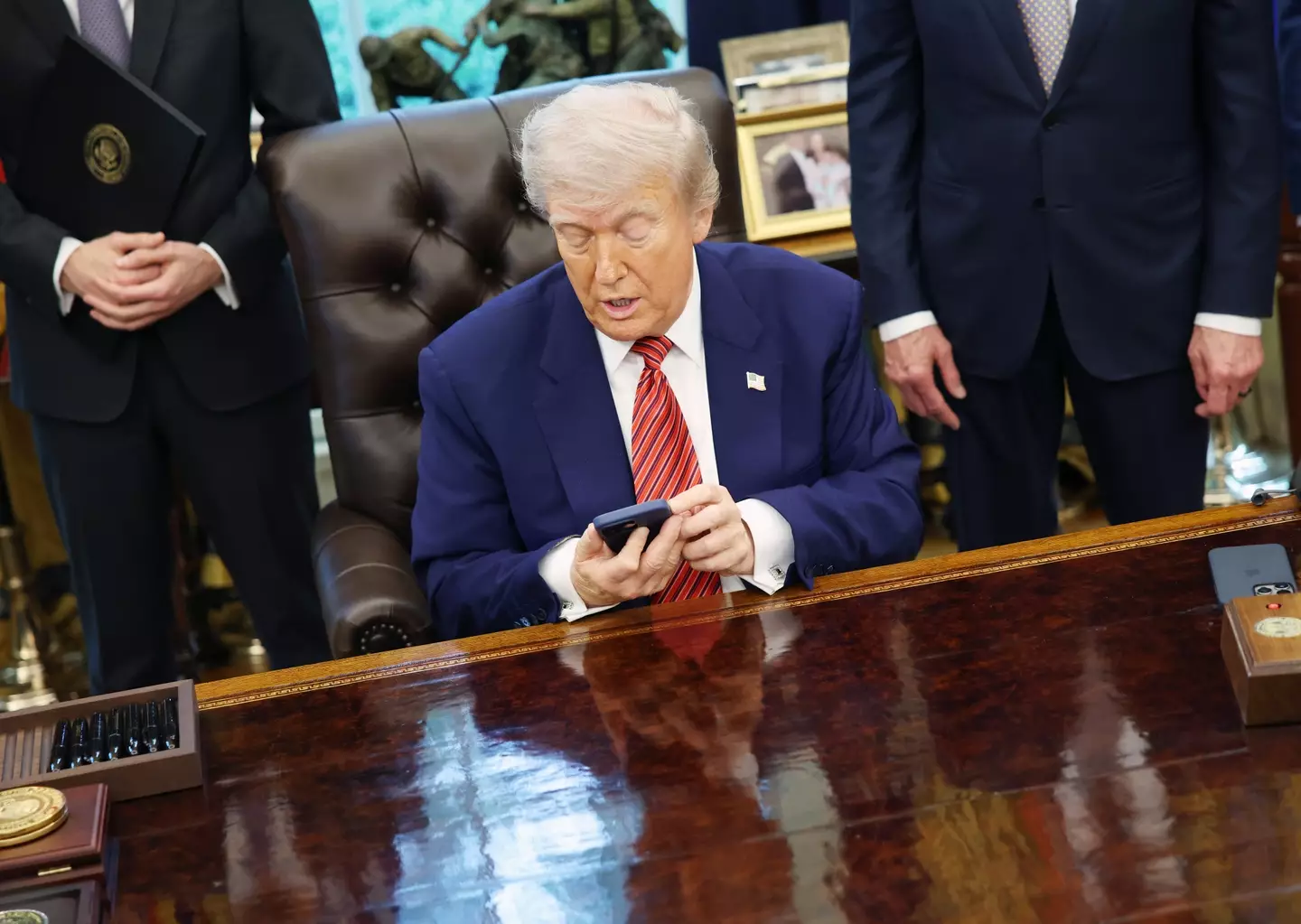One could say Trump is chronically online (Samuel Corum/Sipa/Bloomberg via Getty Images)