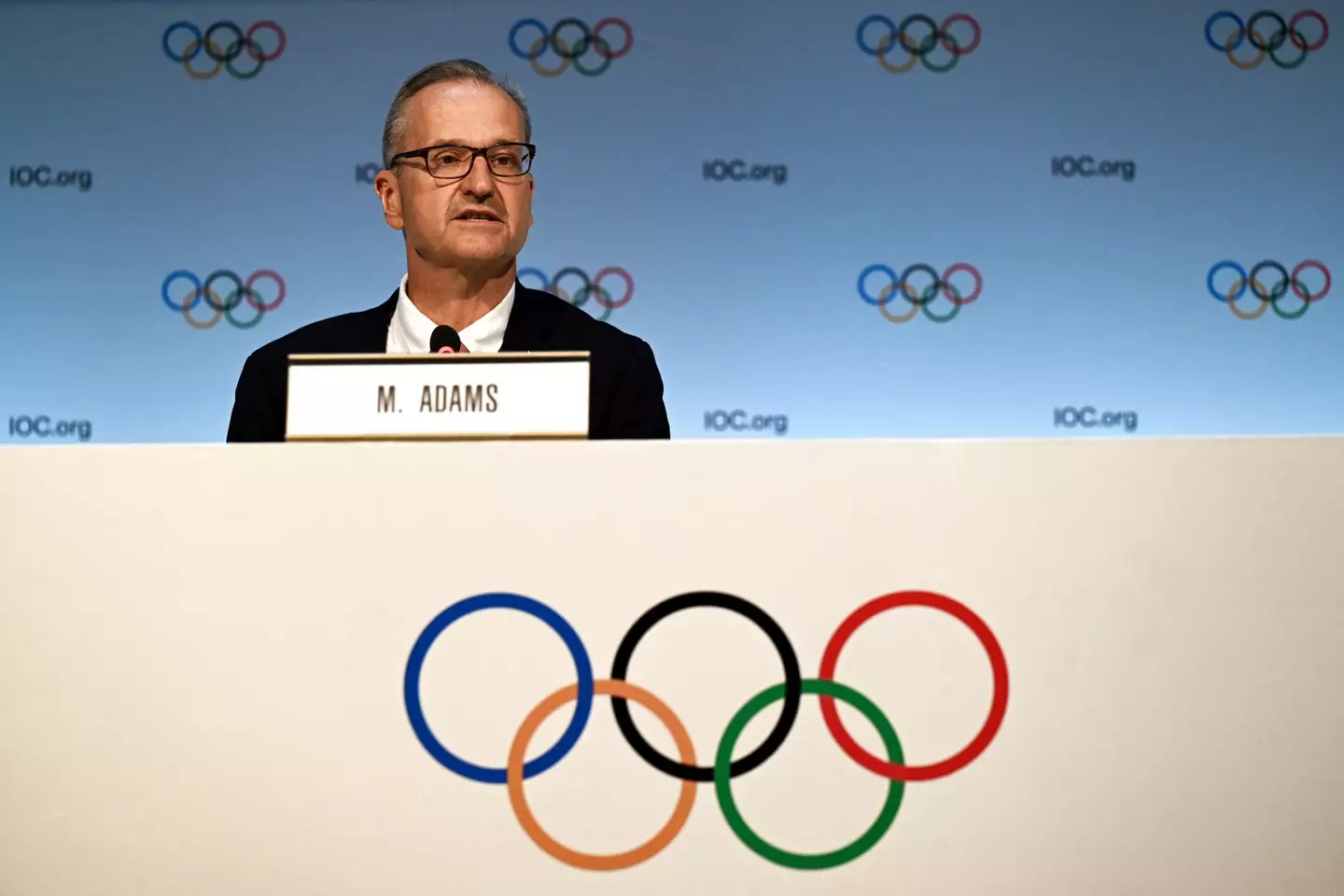 Adams claimed the IOC could do nothing to intervene in the decision (INDRANIL MUKHERJEE/AFP via Getty Images)