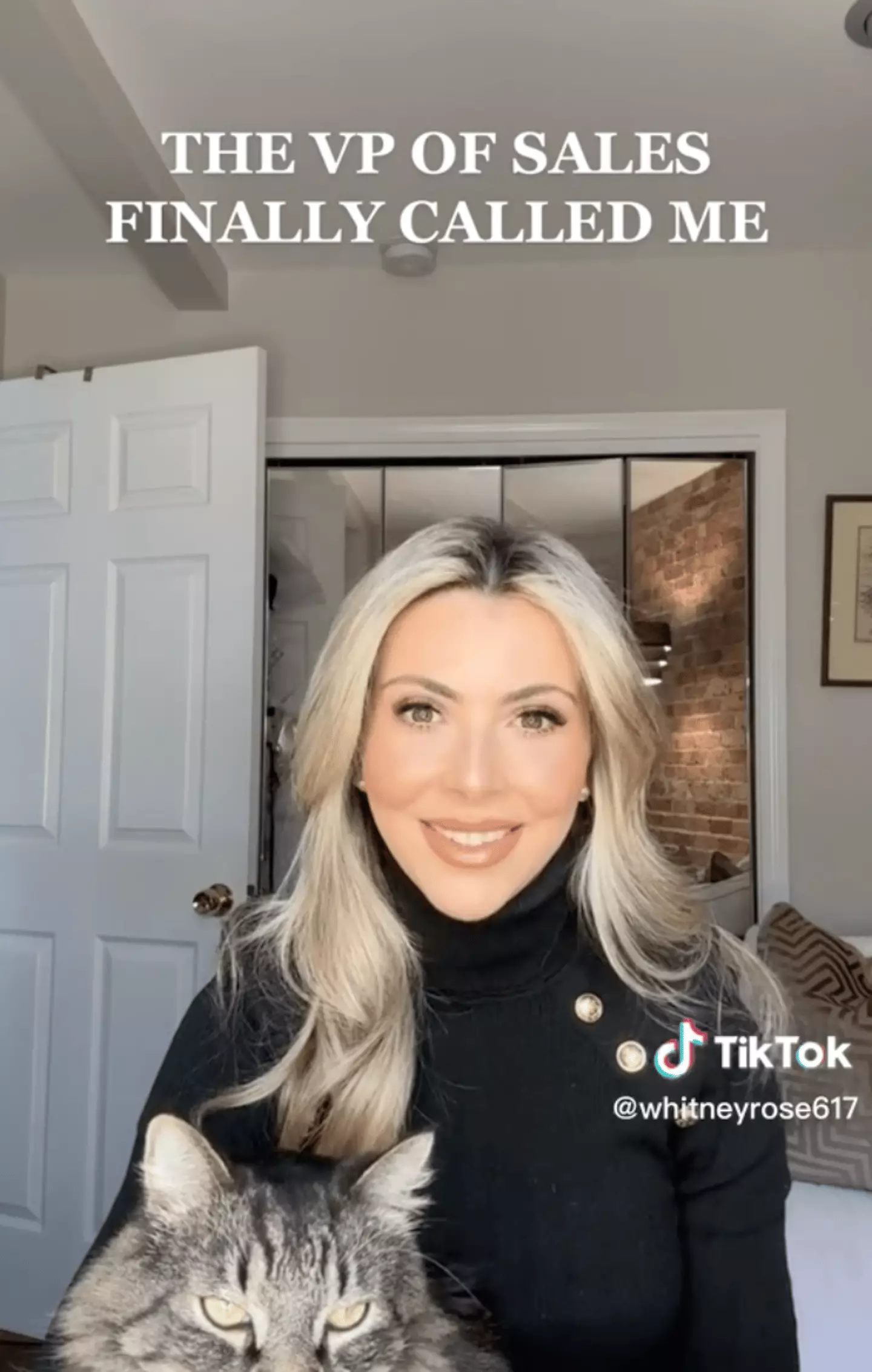 In a follow-up video, Whitney explained she had received an email from the client’s vice president of sales.