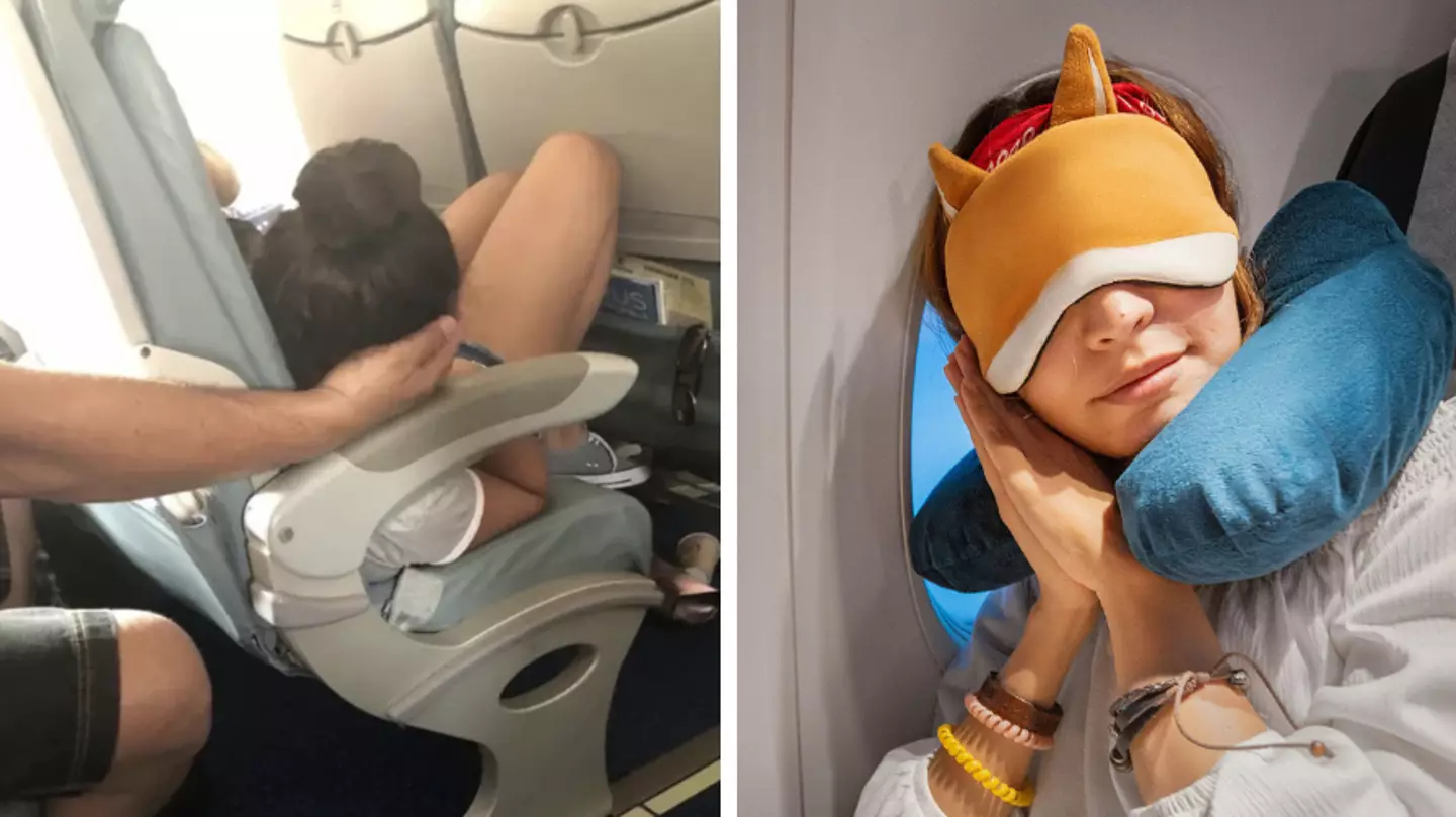Man divides opinion after cradling daughter's head for 45 minutes so she could sleep during flight