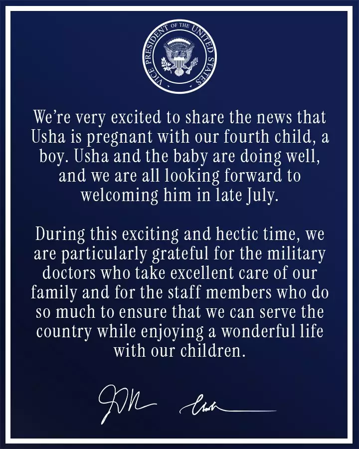 The couple shared the announcement to social media on Tuesday (X/@SLOTUS)