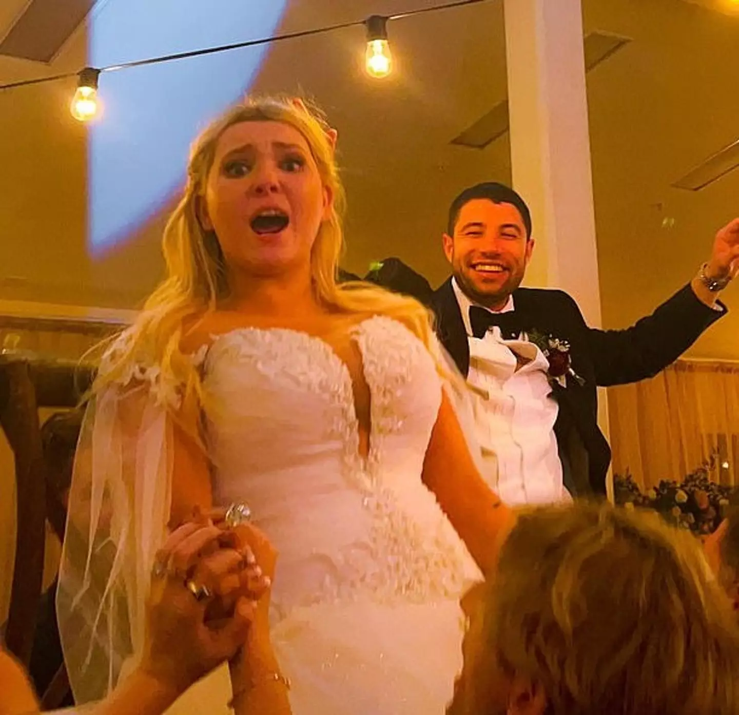 Abigail Breslin and her husband Ira Kunyansky pictured on their wedding day.