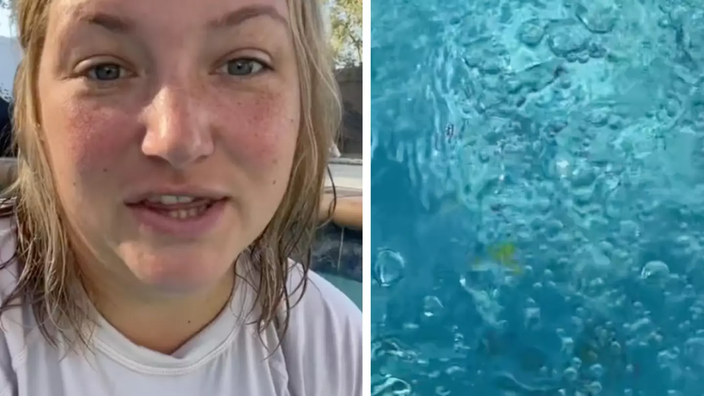 Swim instructor shares video showing the dangers of blue swimsuits for children