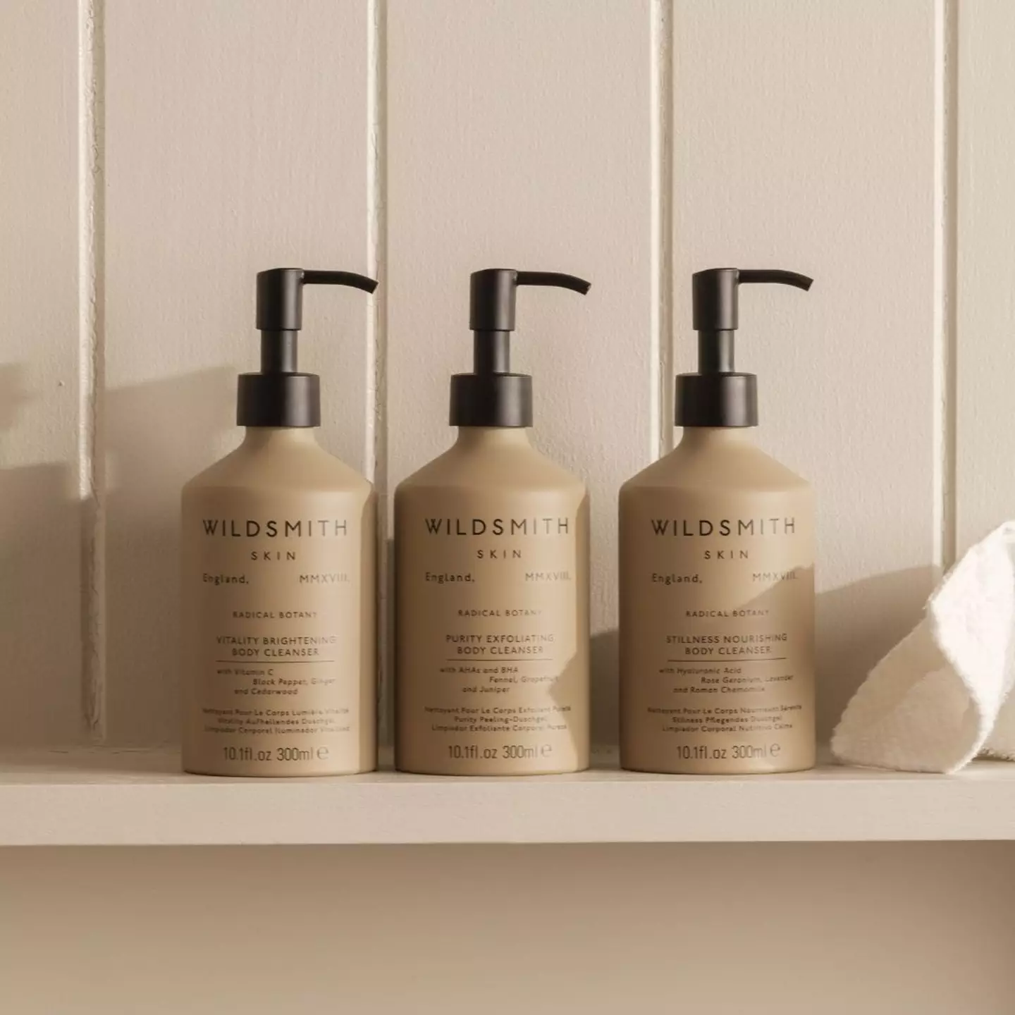 There are two other body cleansers in the new range.