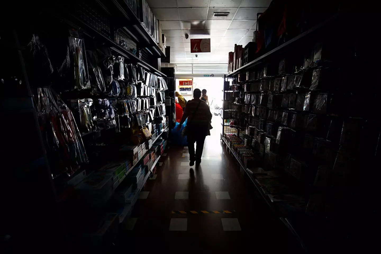 The power cut left people unable to shop with their cards (Alex Camara/Anadolu via Getty Images)