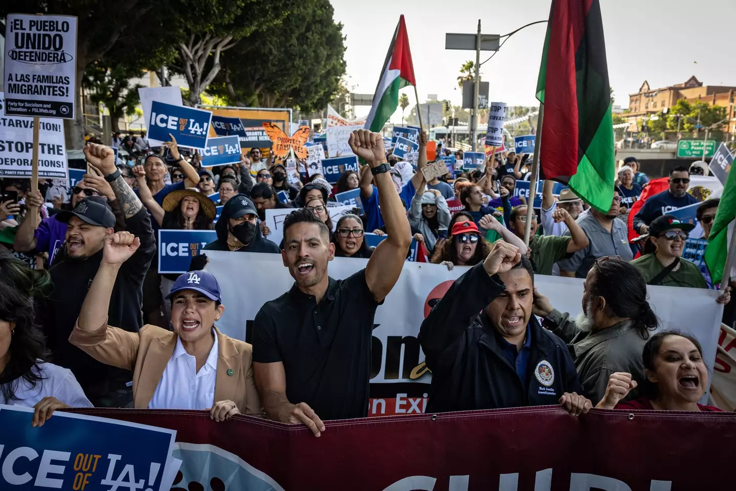 Protestors have been out on the streets of LA (Jason Armond / Los Angeles Times via Getty Images)