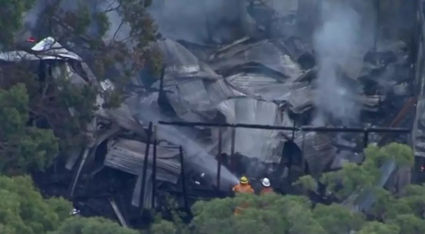 The house was devastated by the fire.