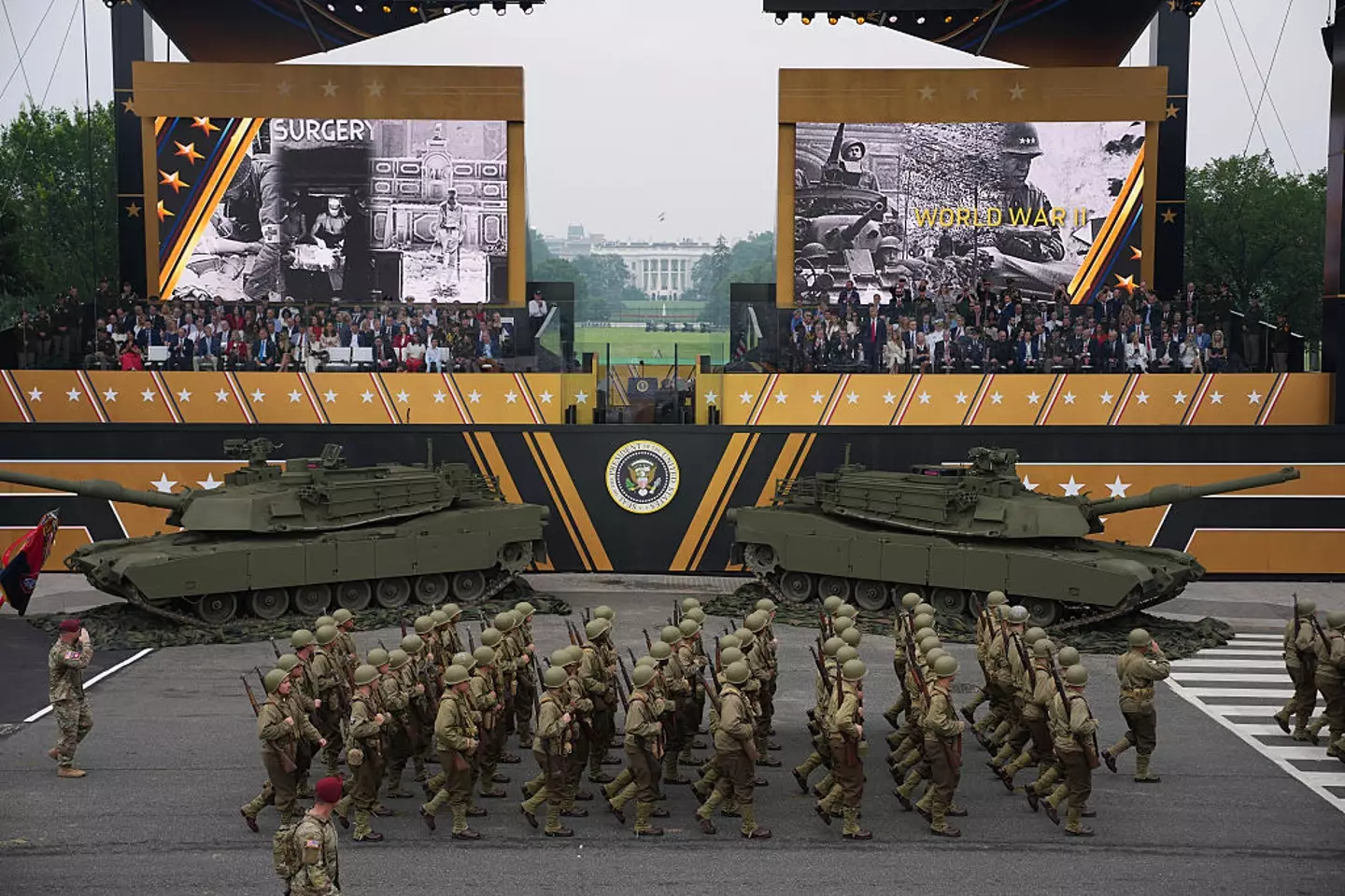 It coincided with Trump's 79th birthday (Andrew Harnik/Getty Images)